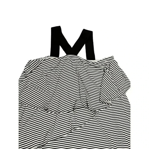 Lane Bryant Black & White Sheath Dress with Black Straps Mini Stretch 22/24 EUC - Picture 3 of 9